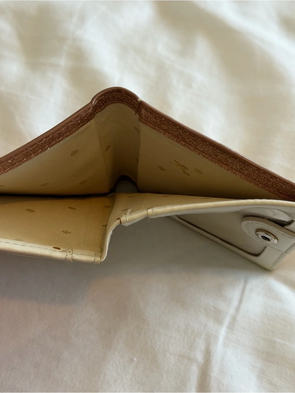 Kate Spade Pink Rose Gold Glitter Bifold Wallet